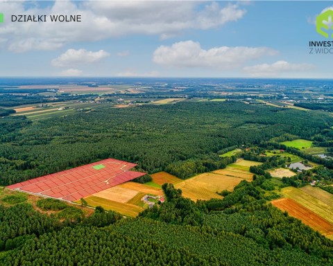 Kształtne działki otulone z 3 stron lasem